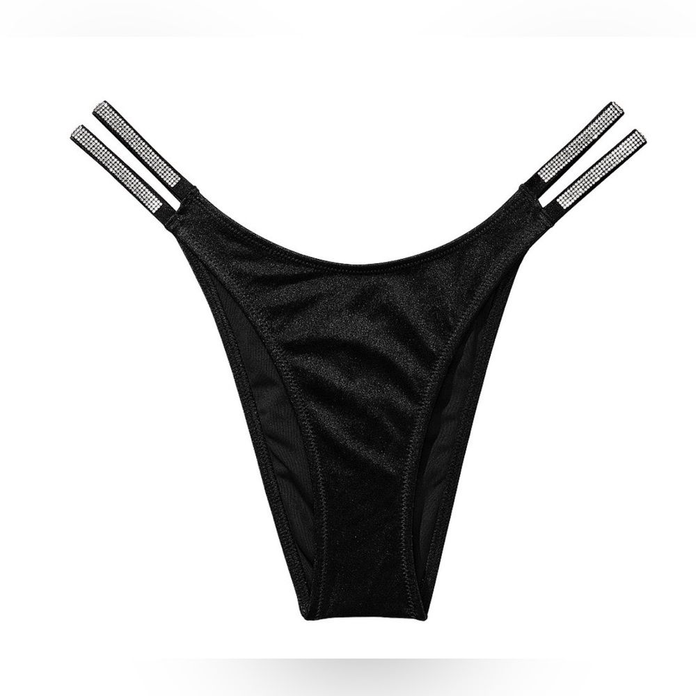 NWT Victoria's Secret Swim Double Shine Strap Brazilian Bikini Bottom